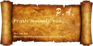 Prath Annamária névjegykártya